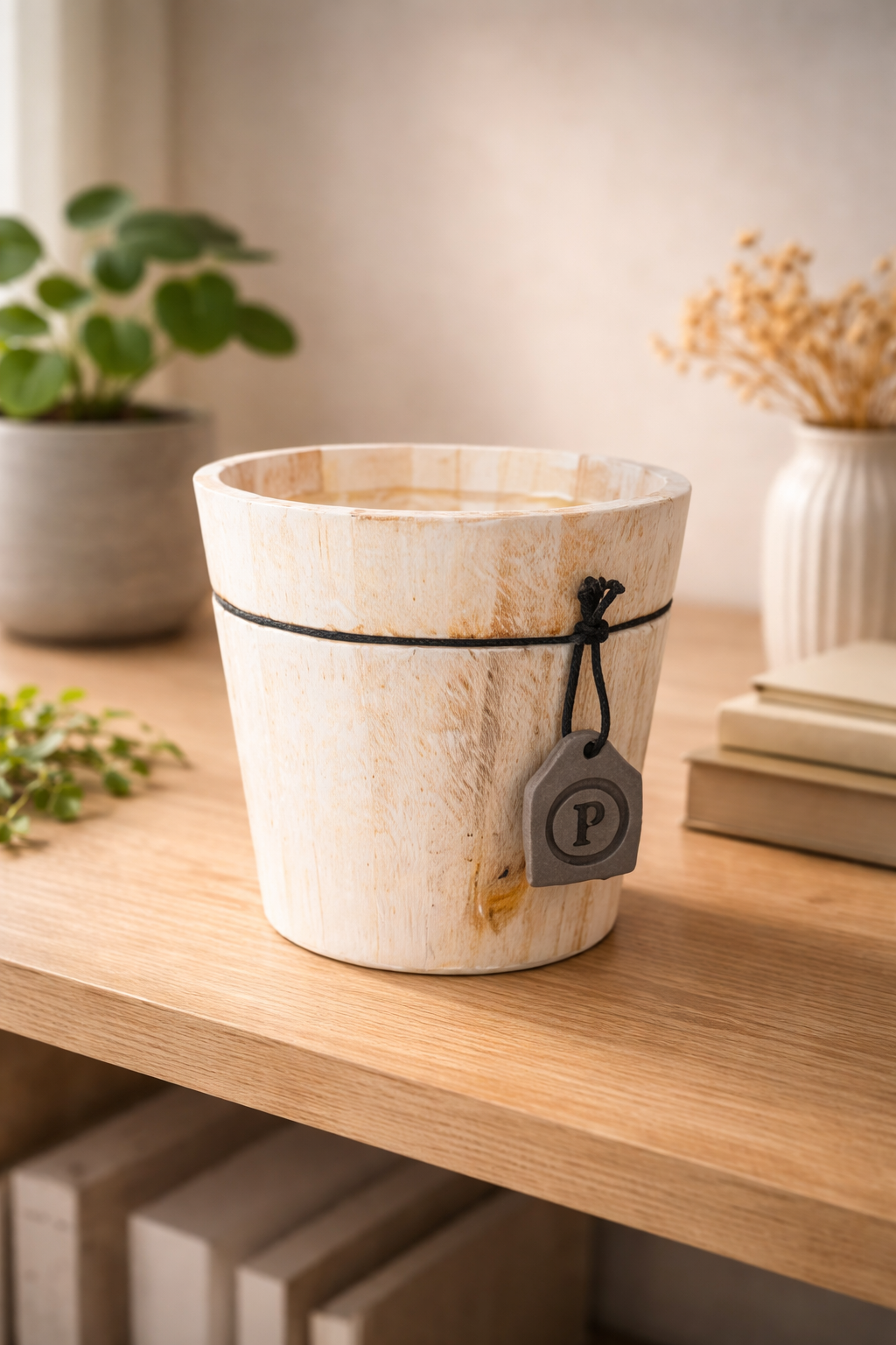 Dekotopf Bucket Holz