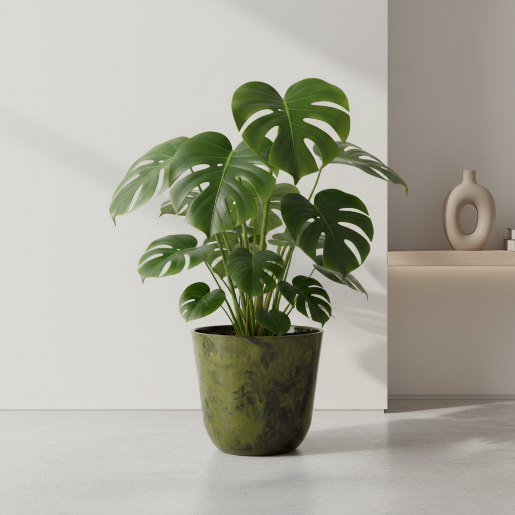 Topf Palermo Marble Grün Ø27cm-↕25cm Everspring