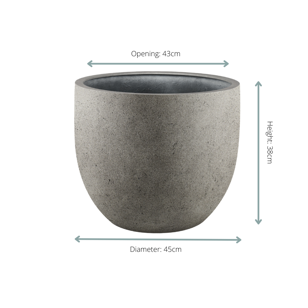 Topf Grigio New Egg Natural Concrete - Ø45cm-↕38cm Everspring