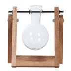 Stecklingshalter – Hydrokultur-Vase aus Glas & Holz – Pflanzstation Everspring