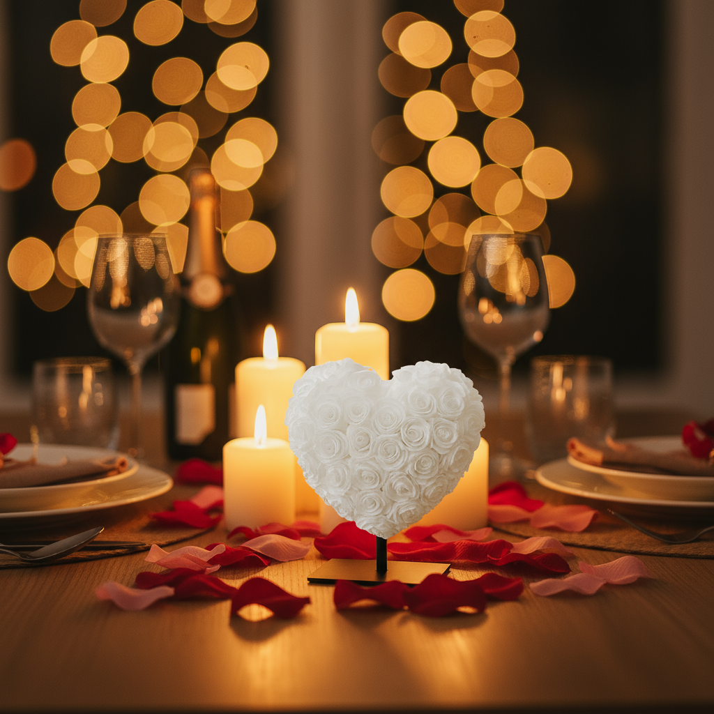 🎁 Herz DELUXE ↕15cm – Weißer Schaum – in luxuriöser Geschenkverpackung Everspring