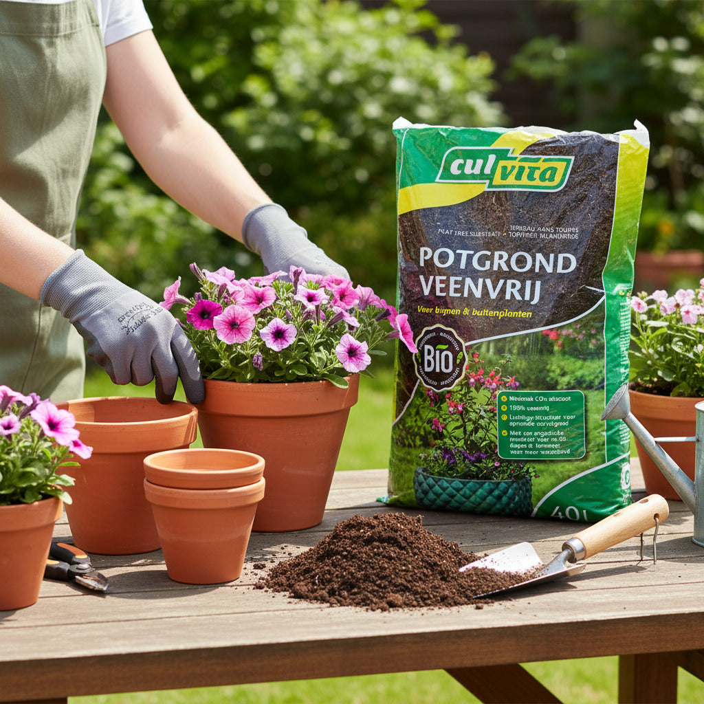 Culvita - Organische torffreie Blumenerde 40Liter - Blumenerde für Pflanzen im Innen - und Außenbereich - inklusive organischem Dünger Everspring