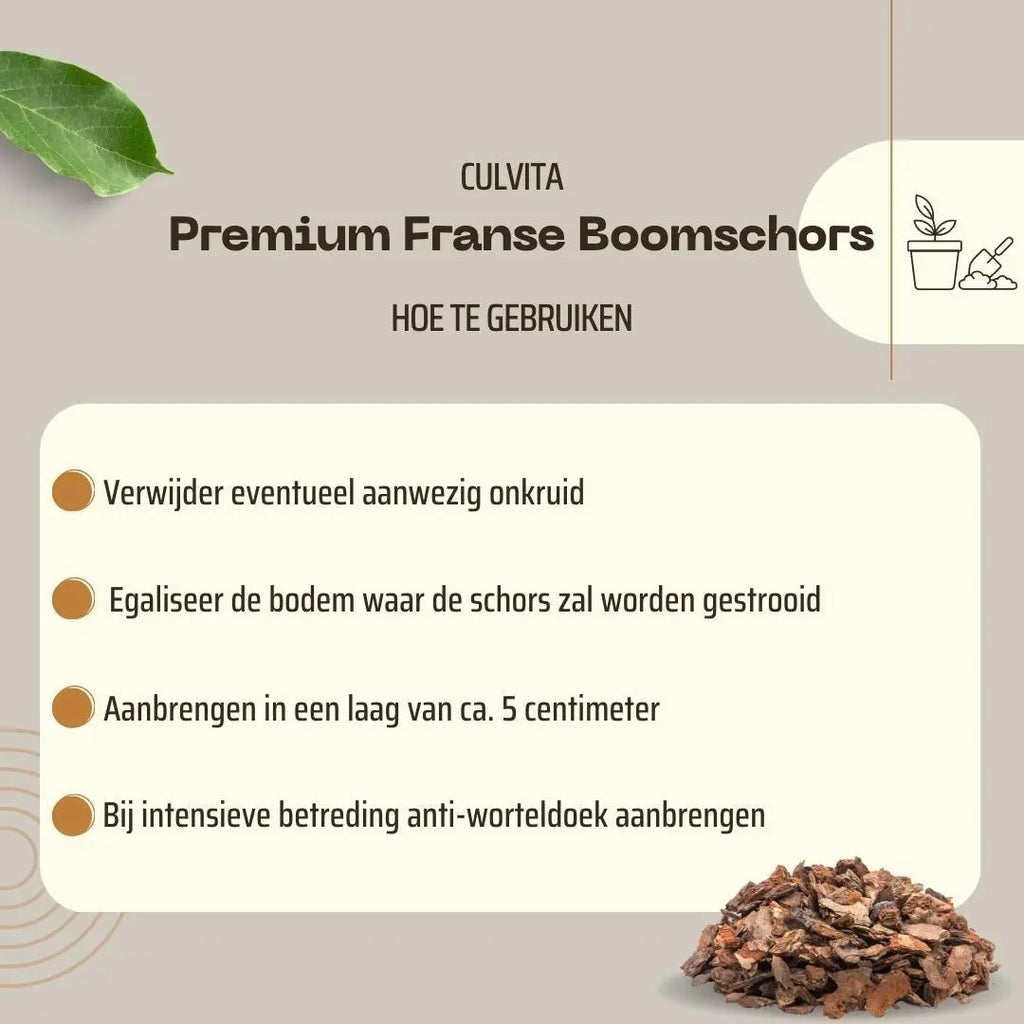 Culvita - Premium Französische Baumrinde Bodendecker - Dekorative Rinde 30-40mm - geeignet für die Landschaftsgestaltung Gehwege - 40Liter Everspring