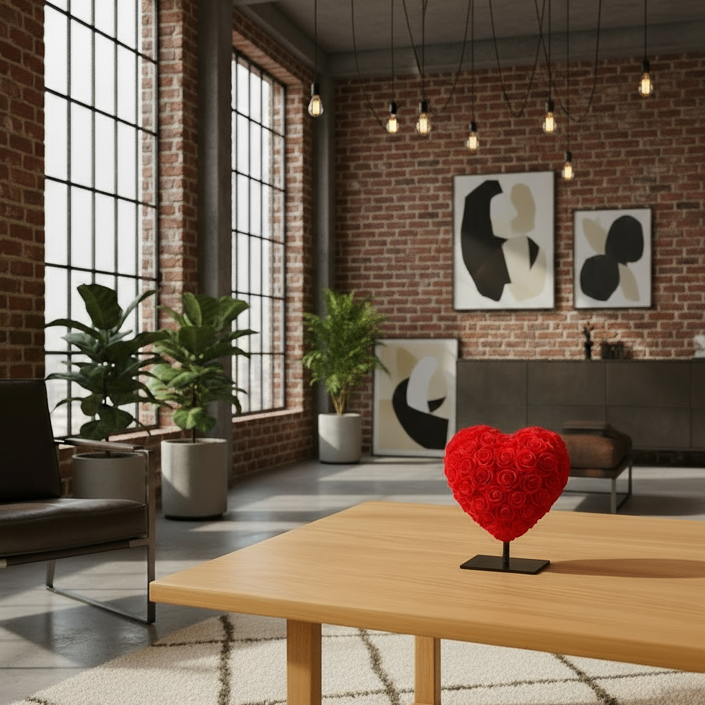 Herz DELUXE ↕15cm – Roter Schaum – in luxuriöser Geschenkverpackung Everspring