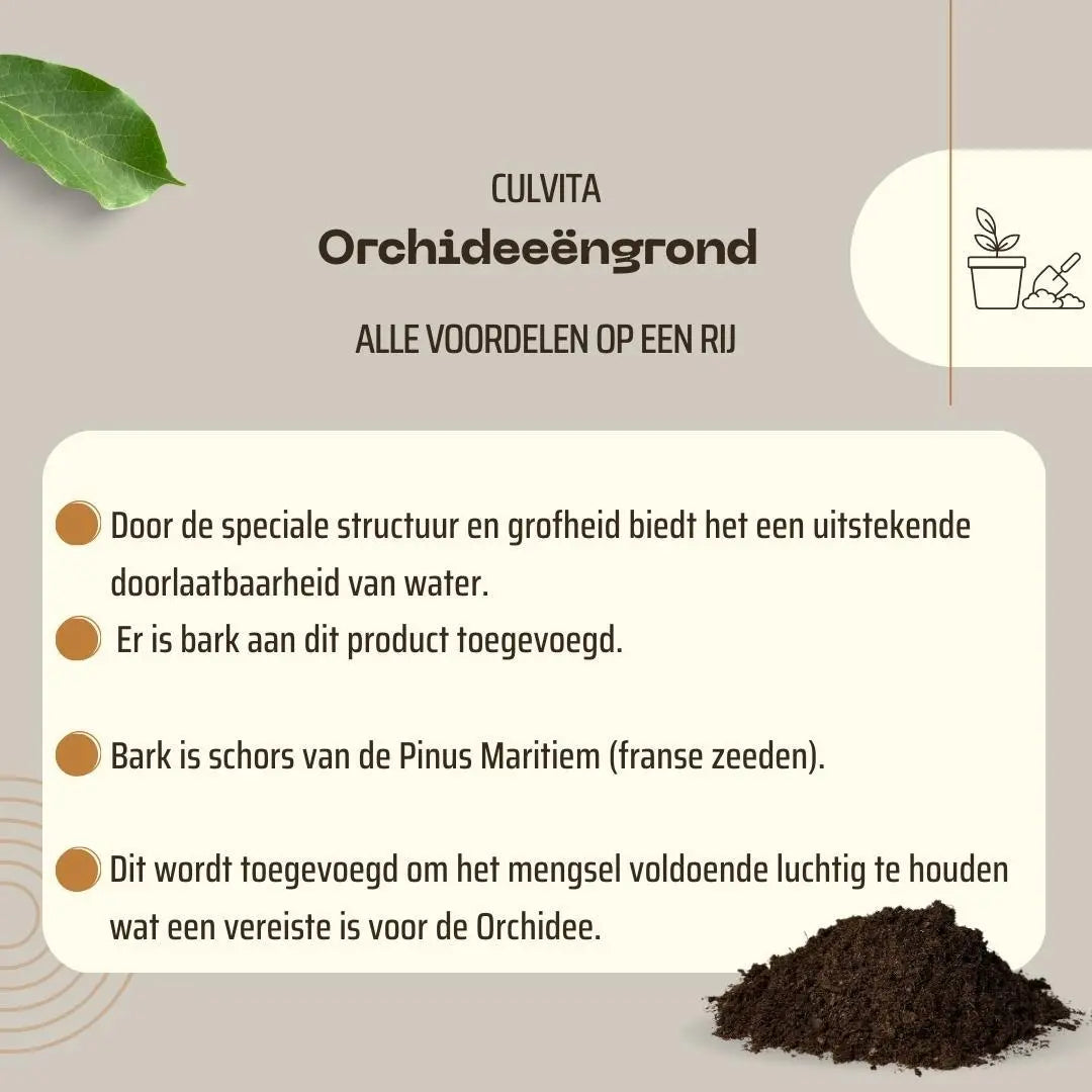 Culvita - Orchideenerde 5Liter - Blumenerde für Orchideen Everspring