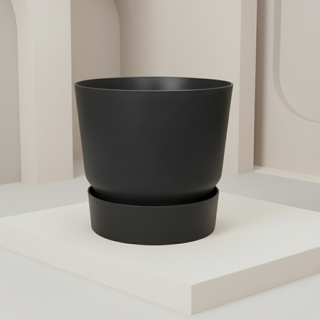 Topf Elho Greenville Round Schwarz - Ø18cm-↕17cm Everspring