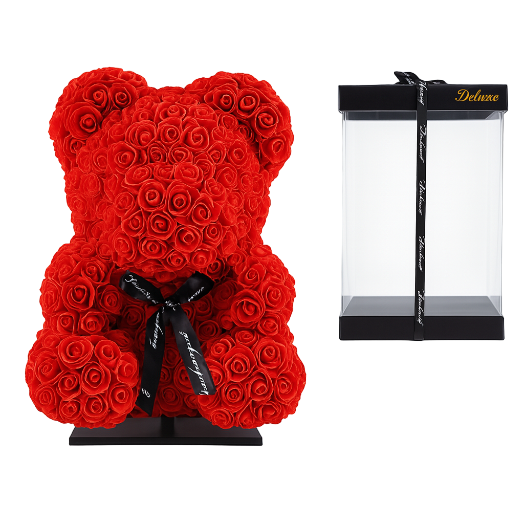 🎁 Beer DELUXE ↕40cm – Roter Schaum – in luxuriöser Geschenkverpackung Everspring