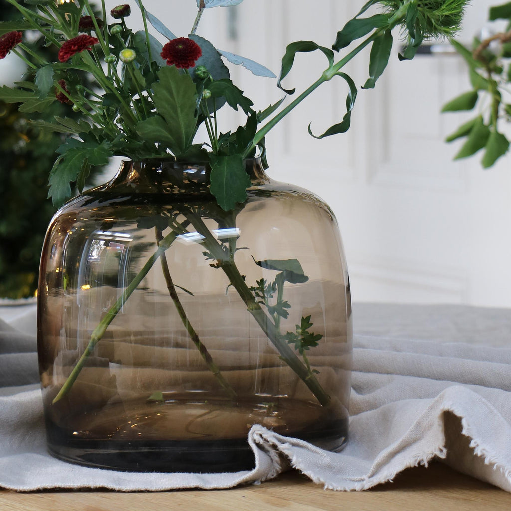 Vase Glas - M - Bartica - Taupe - Ø25cm-↕25cm Everspring