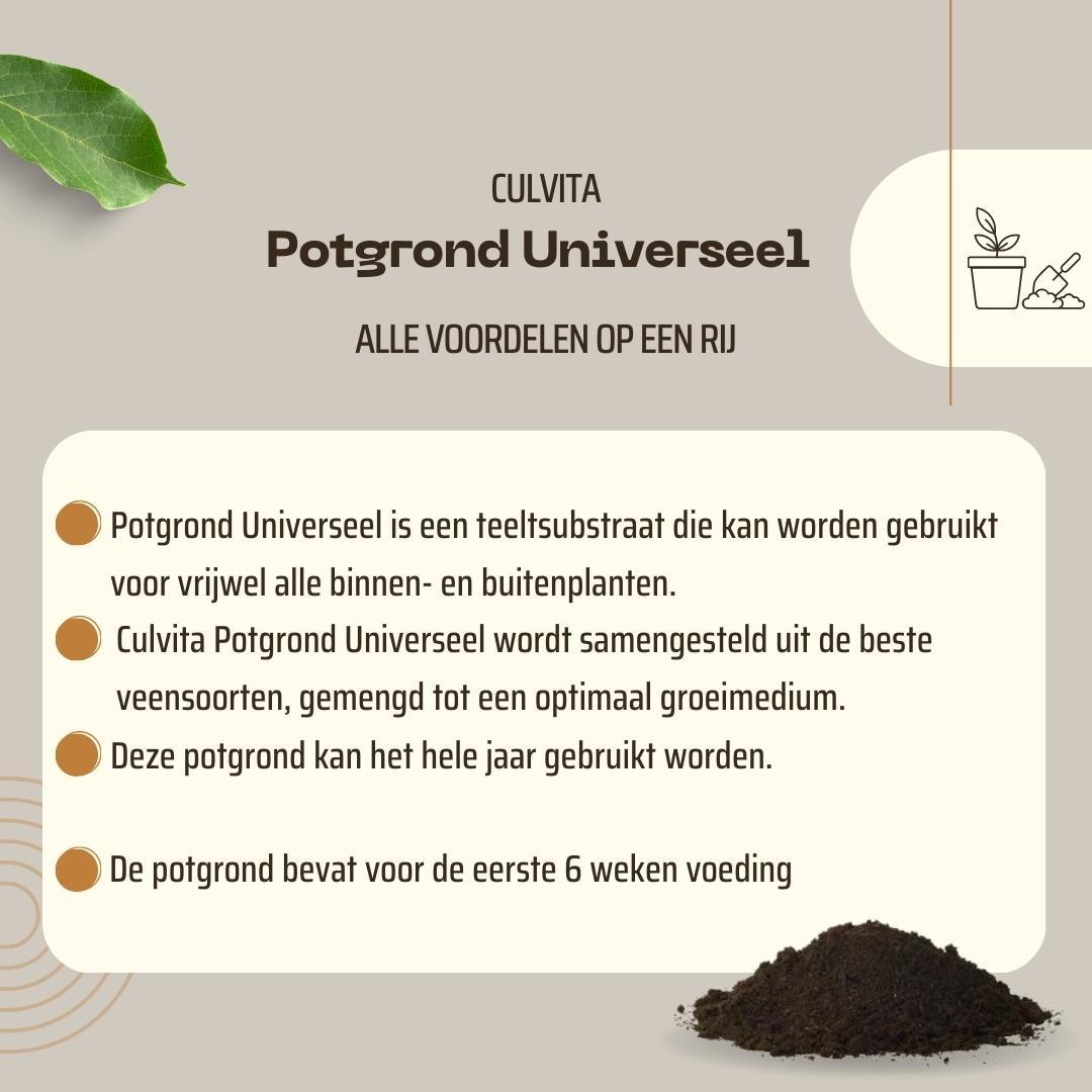 Culvita Universal Blumenerde inkl. 2 Monate Pflanzennahrung - Universal Blumenerde für Pflanzen im Innen - und Außenbereich - 40Liter Everspring