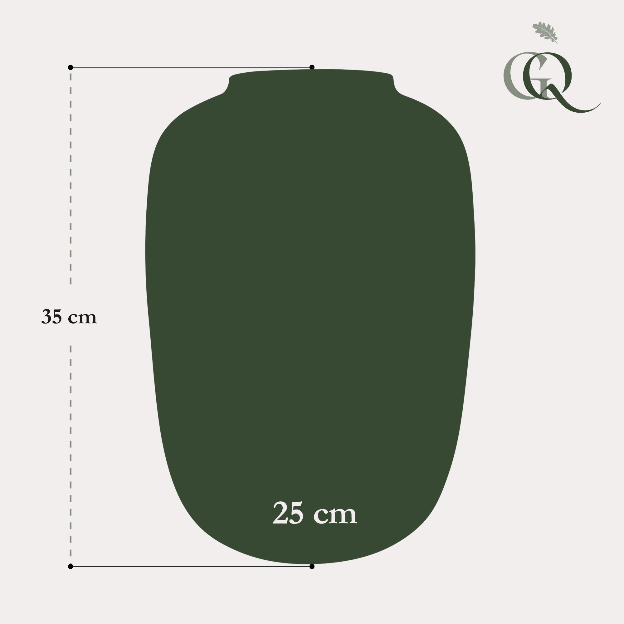 Vase aus Glas – Ø25cm-↕35cm – Arctic Ivory Everspring