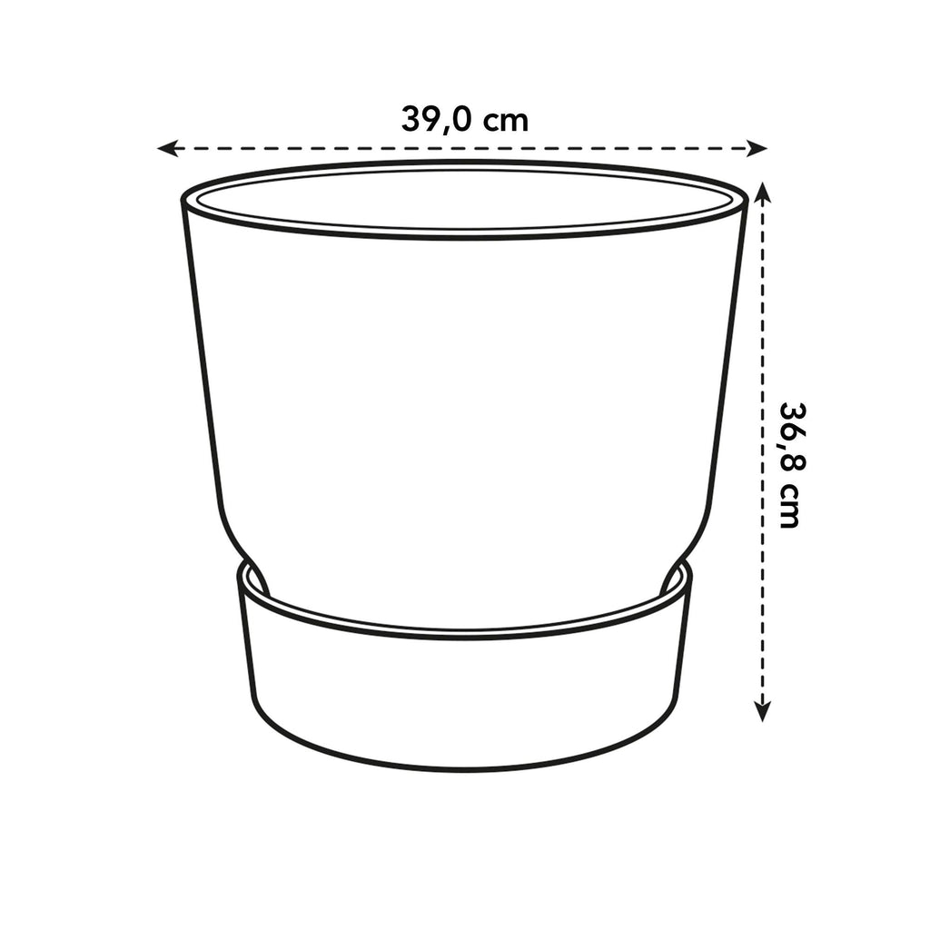 Topf Elho Greenville Round Schwarz - Ø39cm-↕37cm Everspring